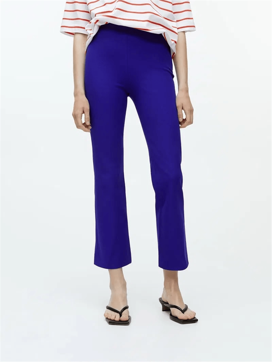 ARKET CROPPED COTTON STRETCH MAVİ PANTOLON