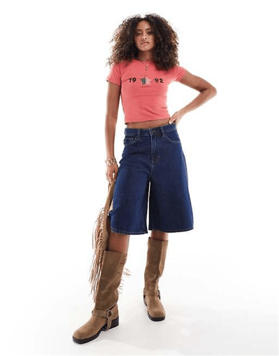 ASOS BERMUDA ŞORT İNDİGO