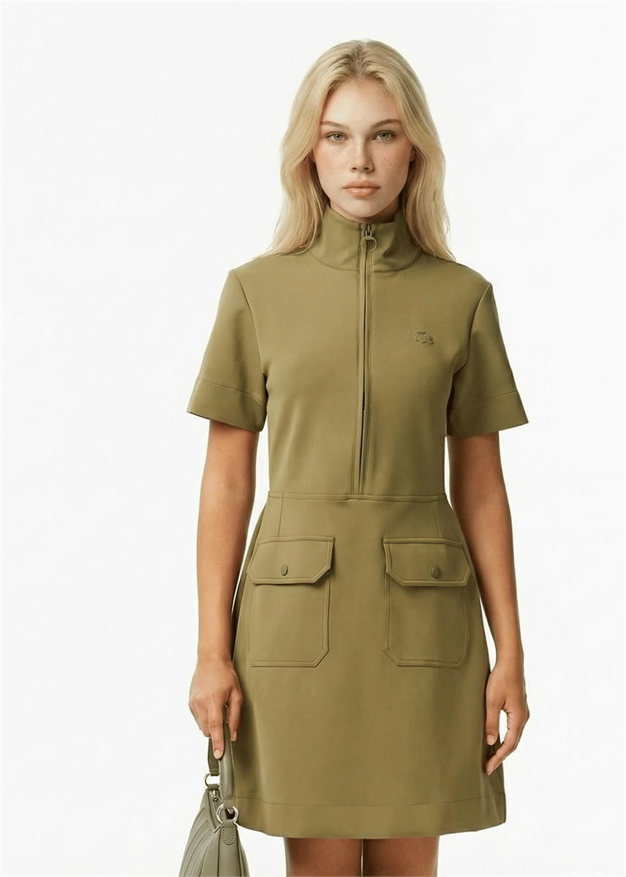 LACOSTE HAKİ ELBİSE