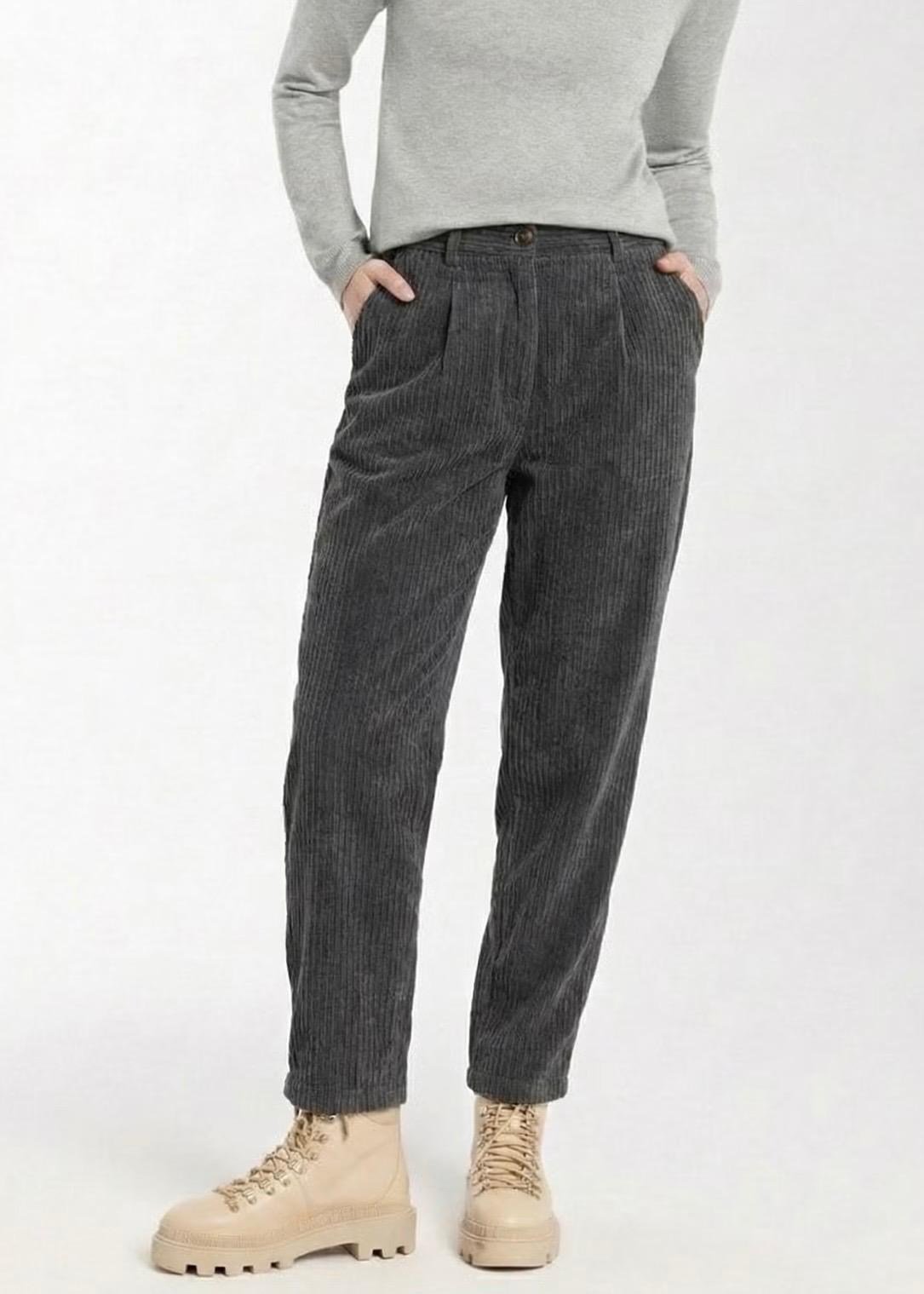 MORE&MORE GRİ KADİFE PANTOLON