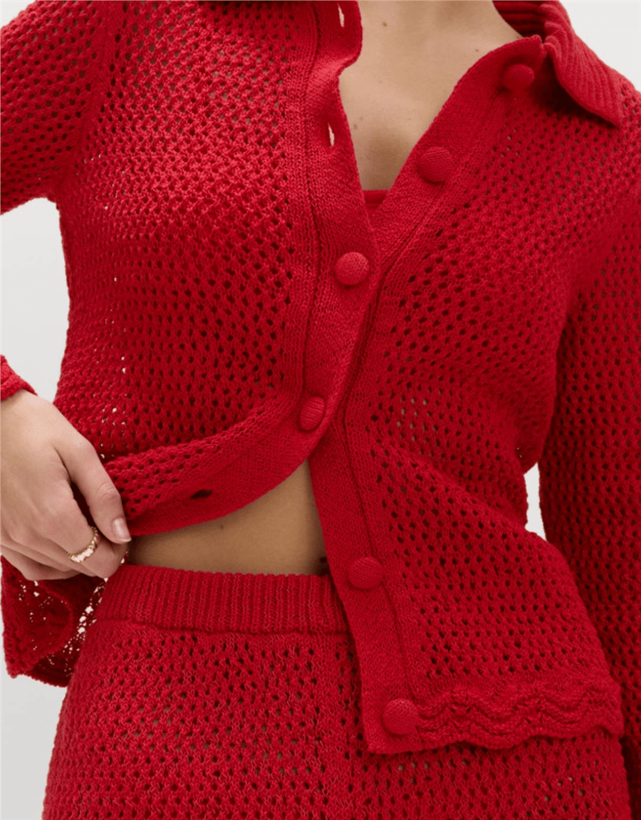 M&S TRİKO KIRMIZI HIRKA 