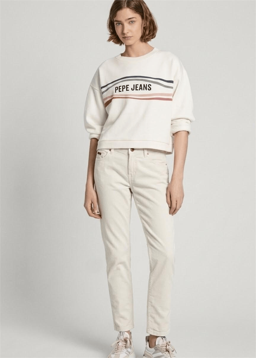 PEPE JEANS LONDON STRAİGHT LEG  KREM JEANS 