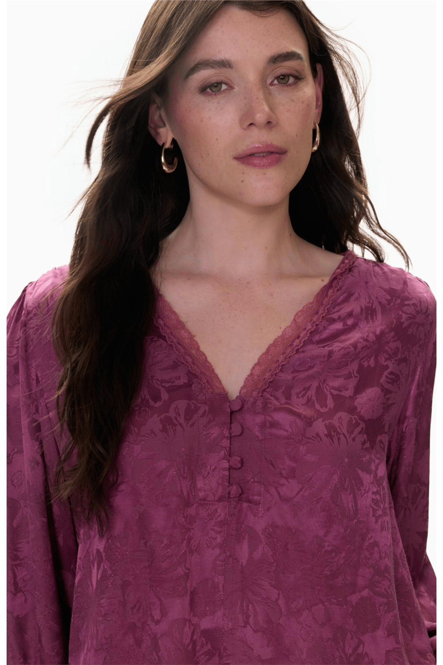 REBECA TAYLOR GÜL KURUSU VİSKON  BLUZ 