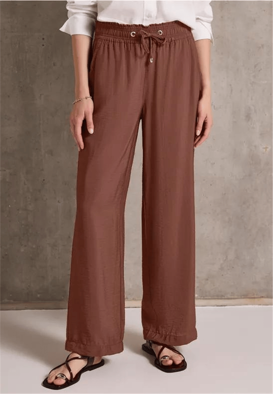 STREETONE VİSKON PANTOLON KAHVE 