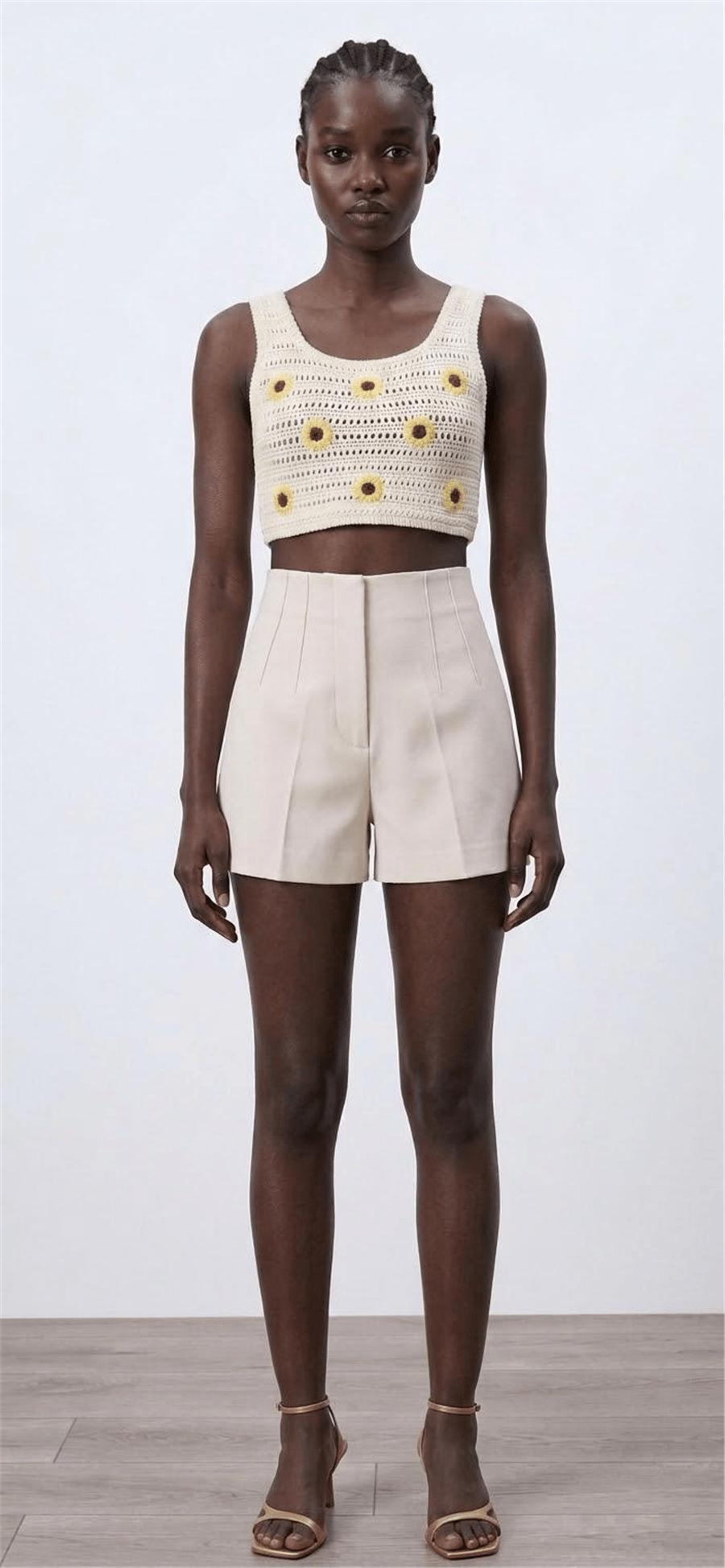 ZARA HİGH WAİSTED ŞORT EKRU