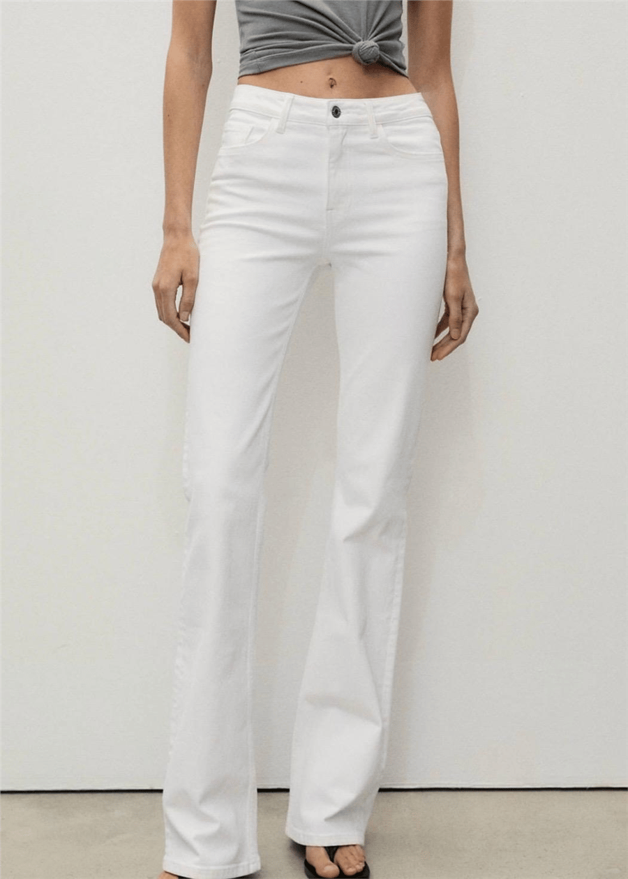 ZAROLİ FLARE JEANS BEYAZ