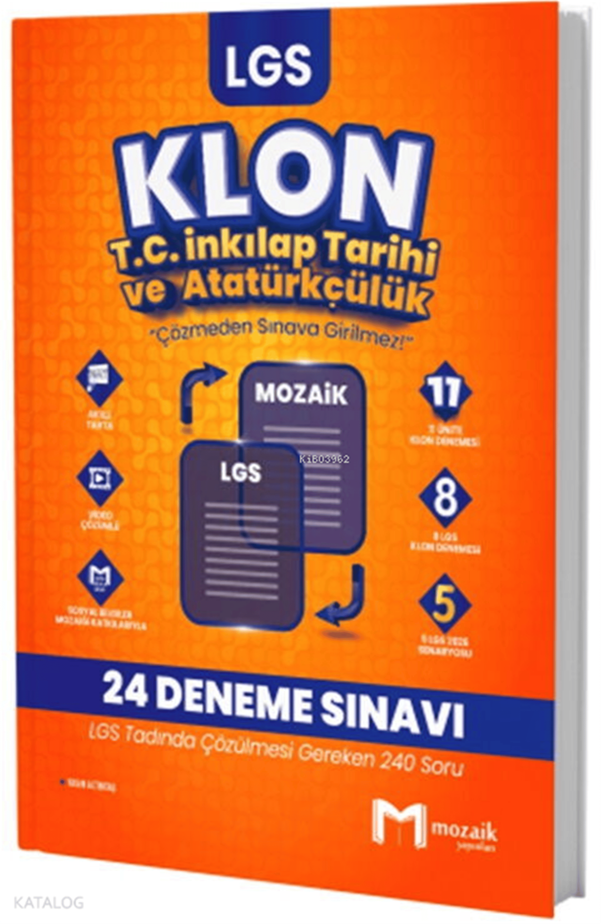 Mozaik 8. Sınıf LGS T.C. İnkılap Tarihi ve Atatürkçülük Klon 24 Deneme