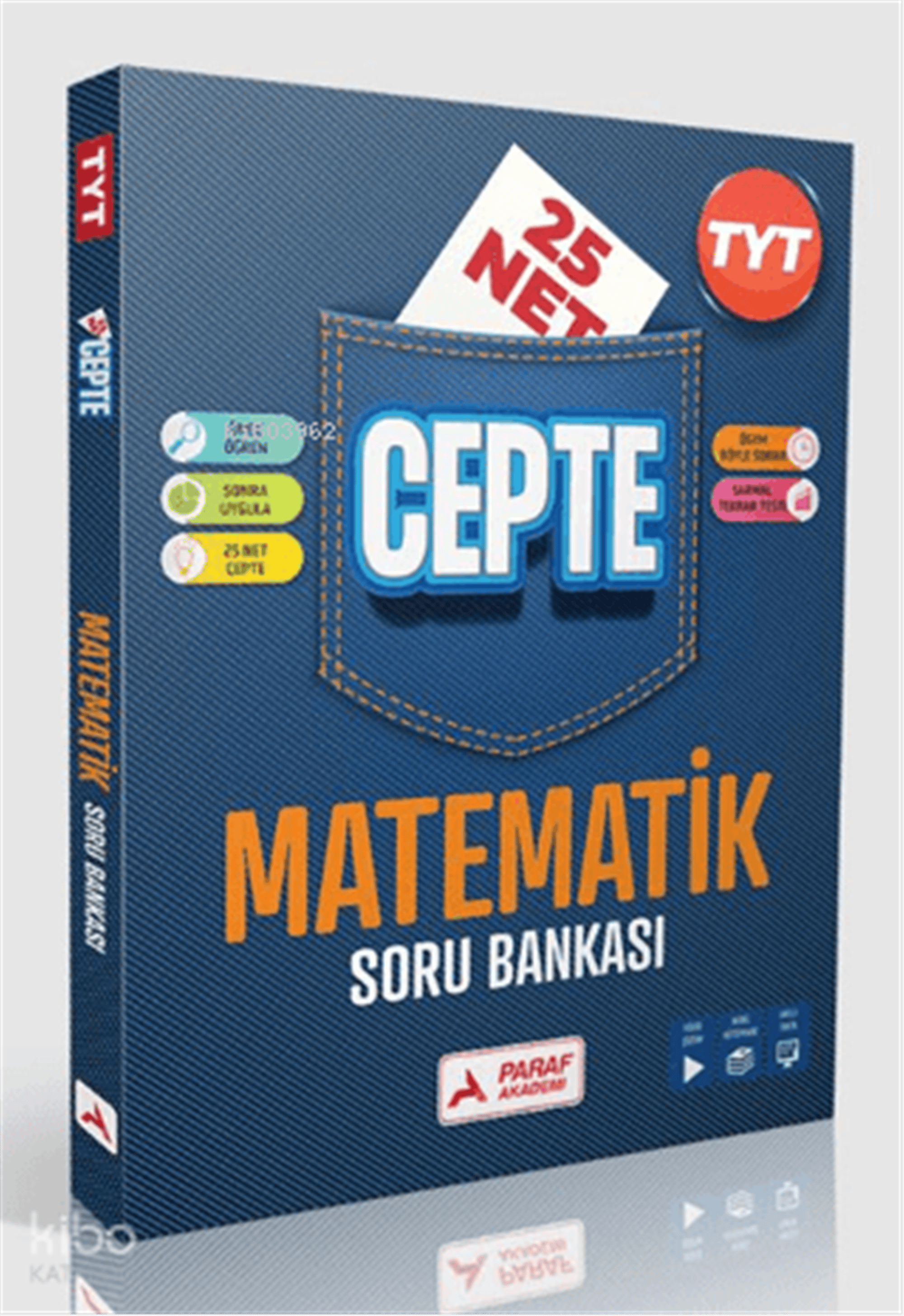 Paraf Akademi Yayınları TYT Matematik Soru Bankası - 25 Net Cepte Soru Bankası