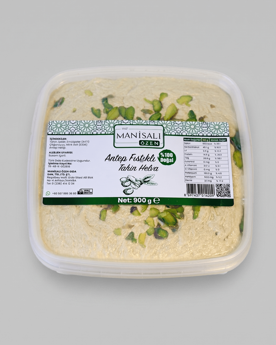 Antep Fıstıklı Tahin Helvası 900gr.