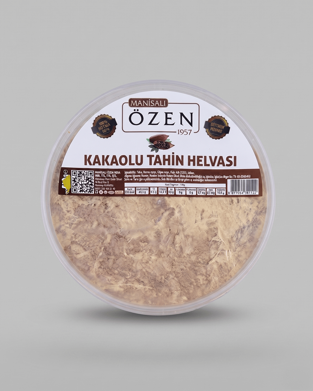 Hurma Suyu ile Tatlandırılmış Şeker İlavesiz Kakaolu Tahin Helvası