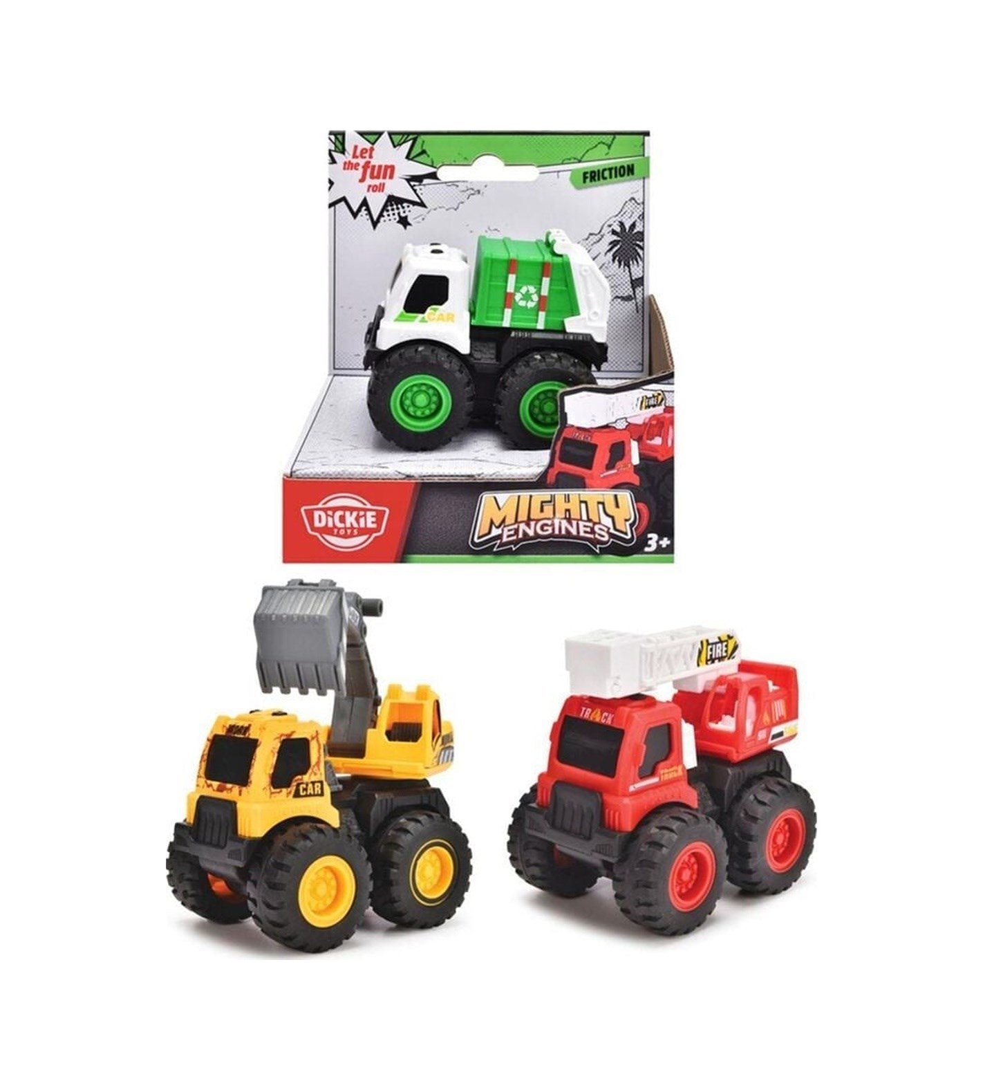 203761003 Mighty Engines 3-asst Çok Renkli