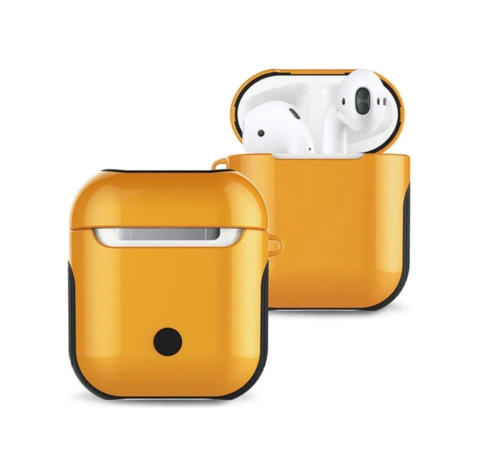 Apple Airpods 2 2.nesil 3in1 Kılıf - Sarı Çok Renkli