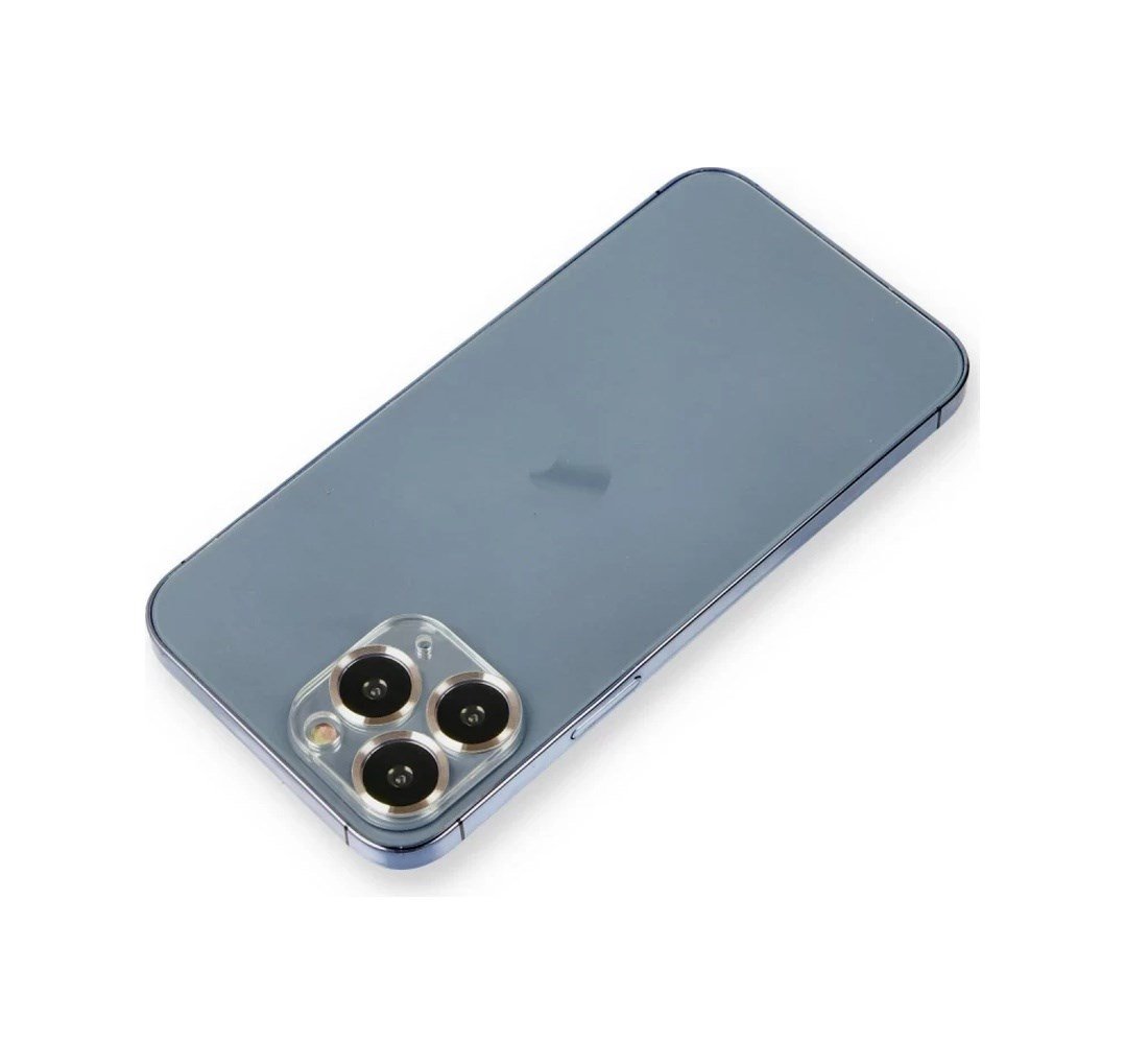 Apple İphone 11 Pro Max Uyumlu Metal Kamera Lens Koruma Cam - Gold
