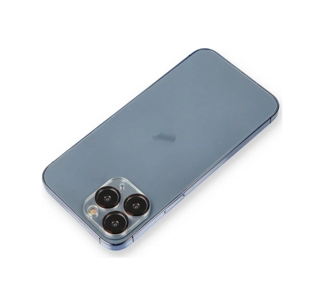 Apple İphone 11 Pro Max Uyumlu Metal Kamera Lens Koruma Cam - Siyah