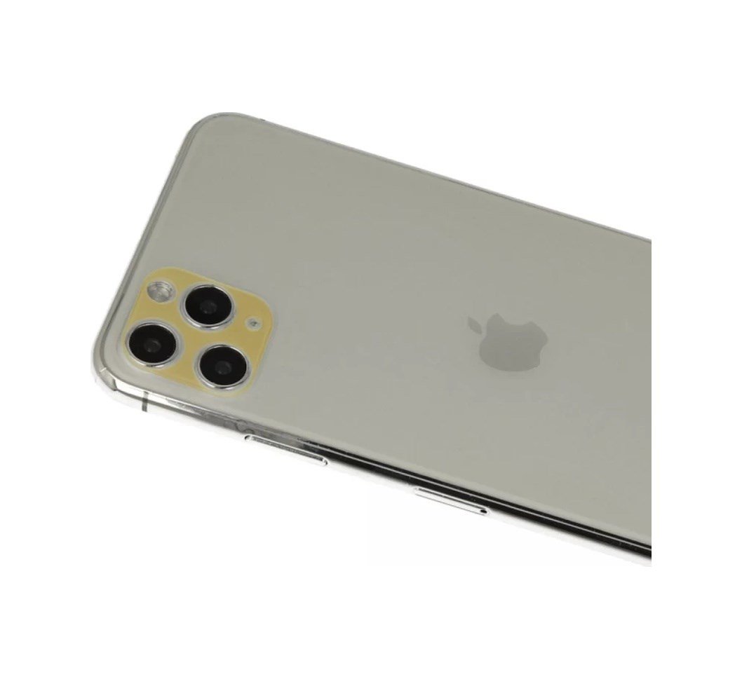 Apple İphone 11 Pro Max Uyumlu Rainbow Kamera Lens Koruma Cam - Gold