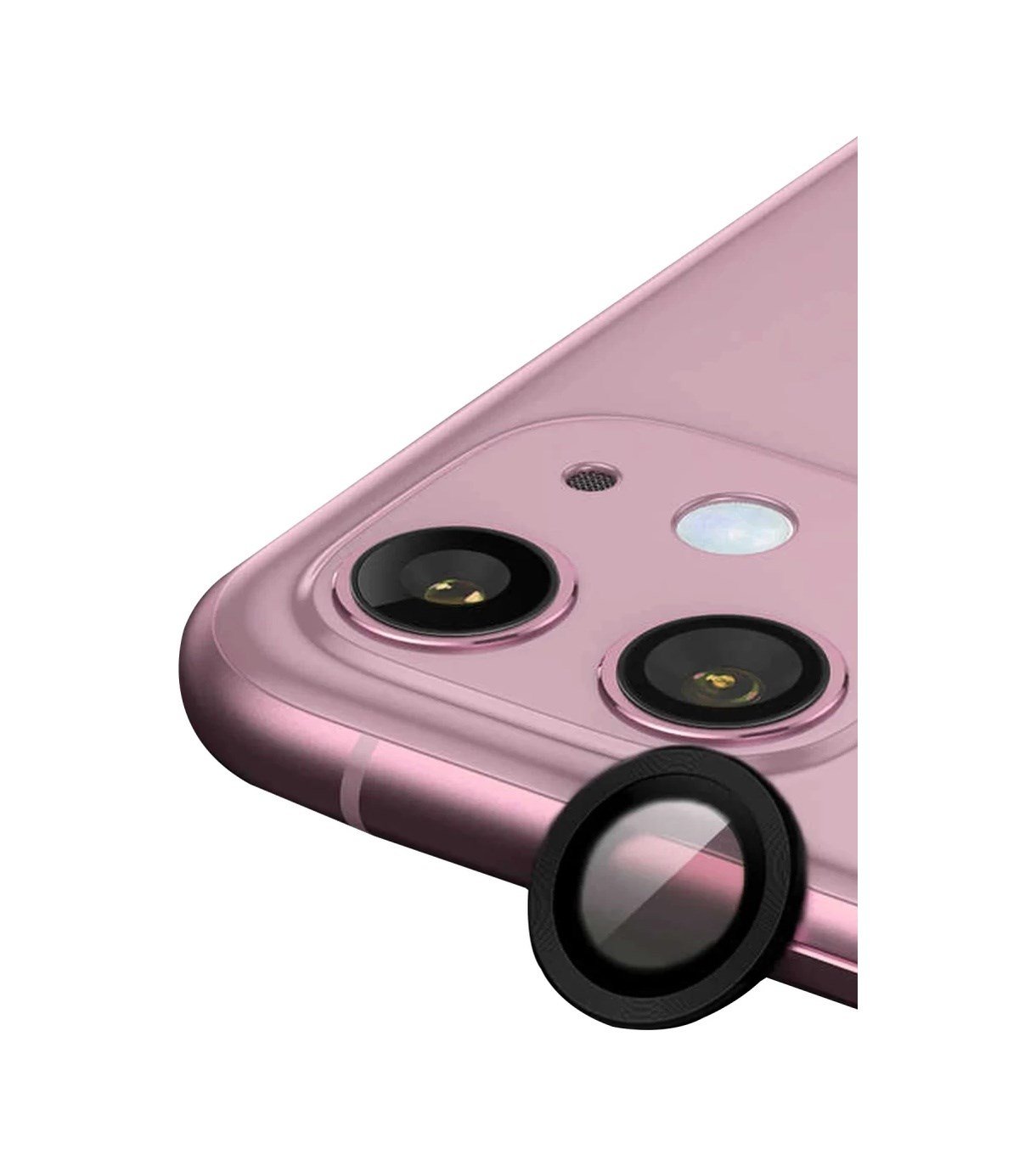 Apple İphone 11 Uyumlu Raze Metal Kamera Lens - Siyah