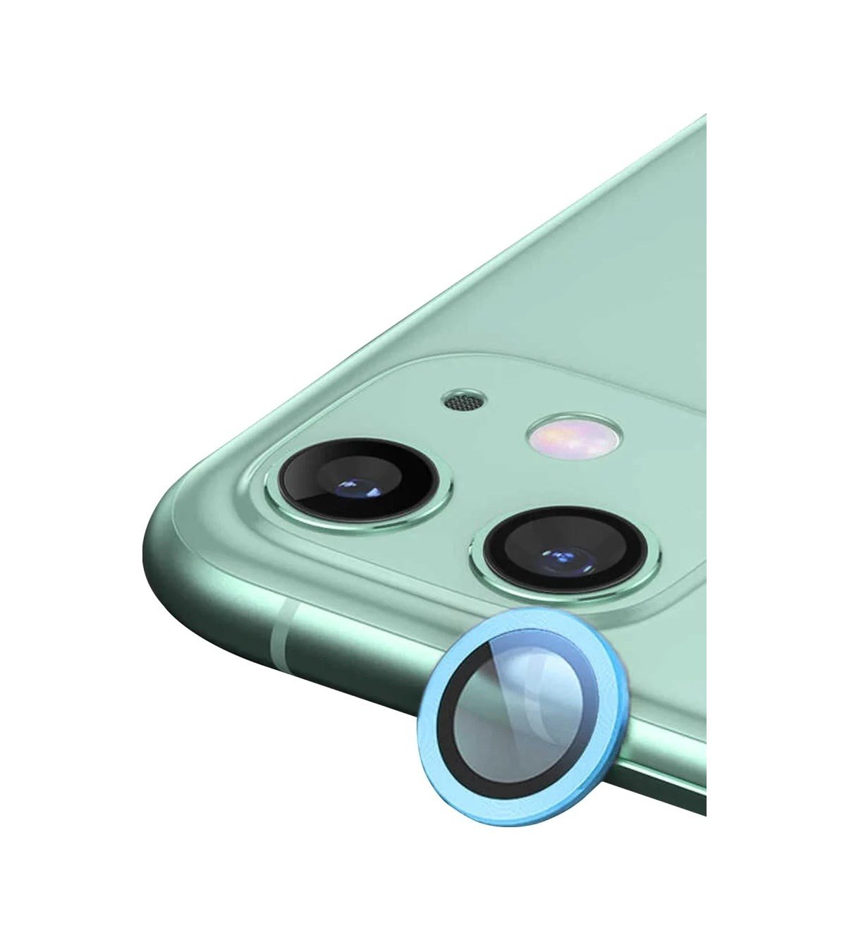 Apple İphone 11 Uyumlu Raze Metal Kamera Lens - Mavi