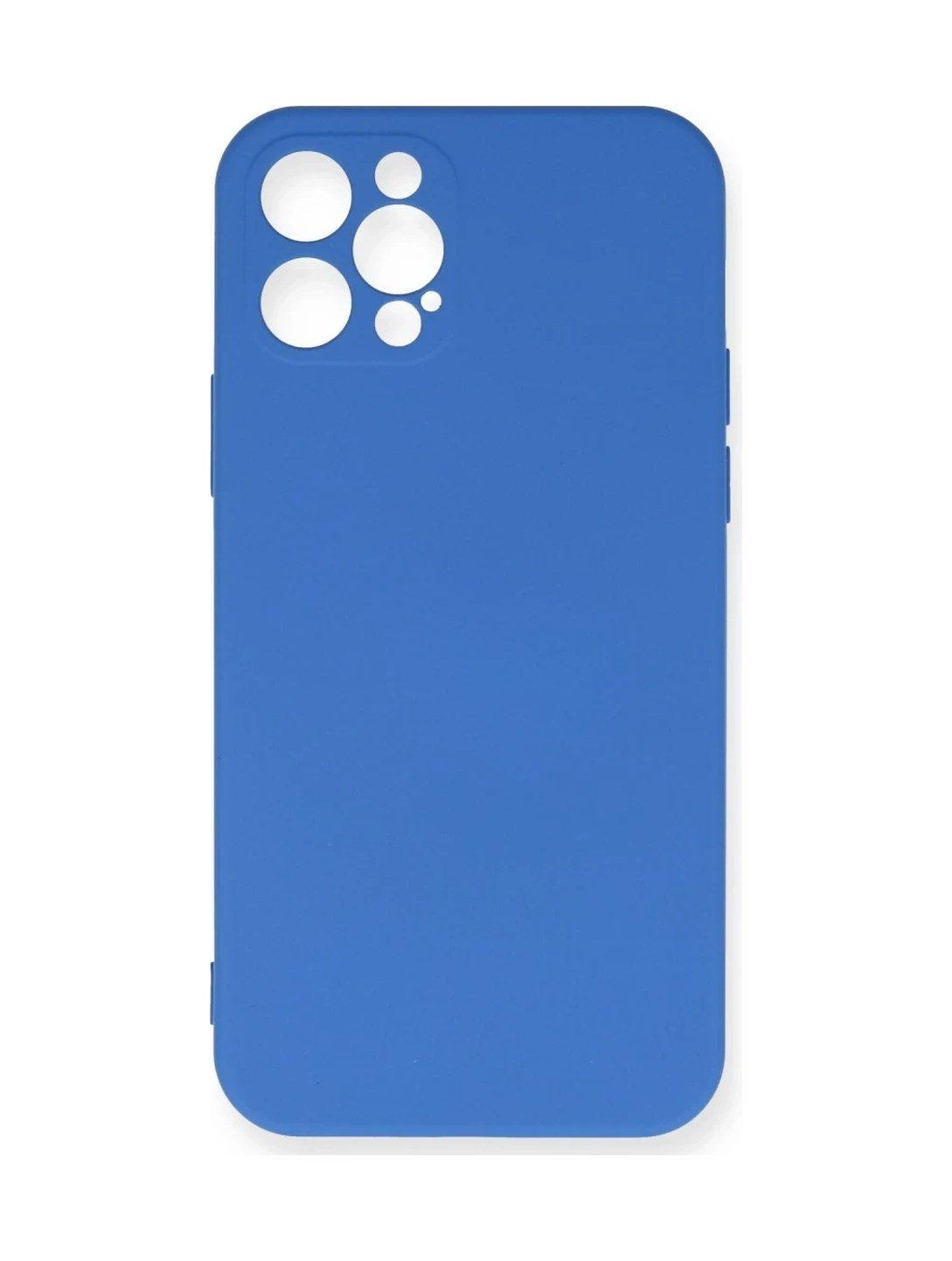 Apple İphone 12 Pro Max Kılıf Nano İçi Kadife Silikon - Mavi 0.2M-Çok Renkli