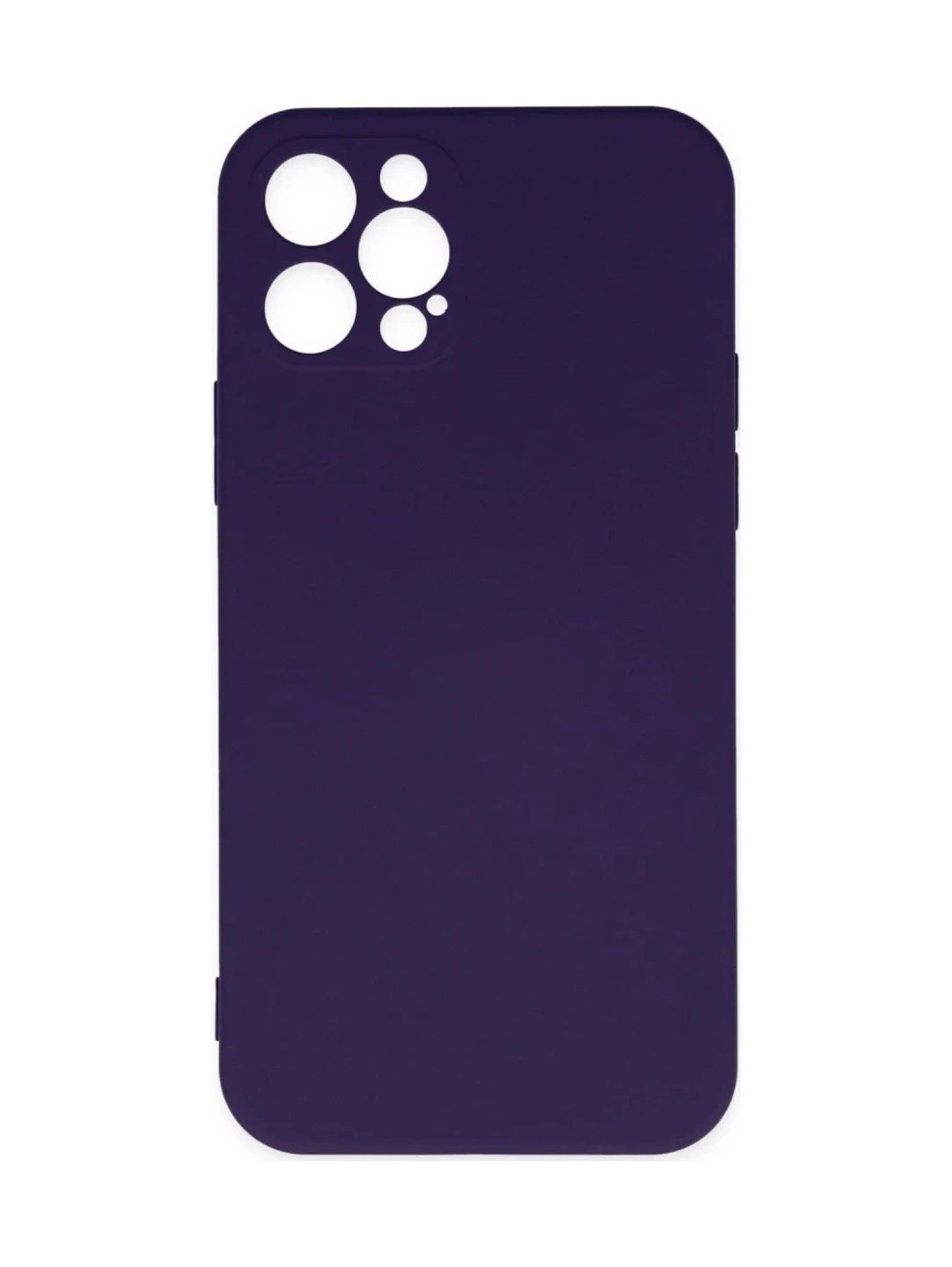 Apple İphone 12 Pro Max Kılıf Nano İçi Kadife Silikon - Mor 0.2M-Çok Renkli