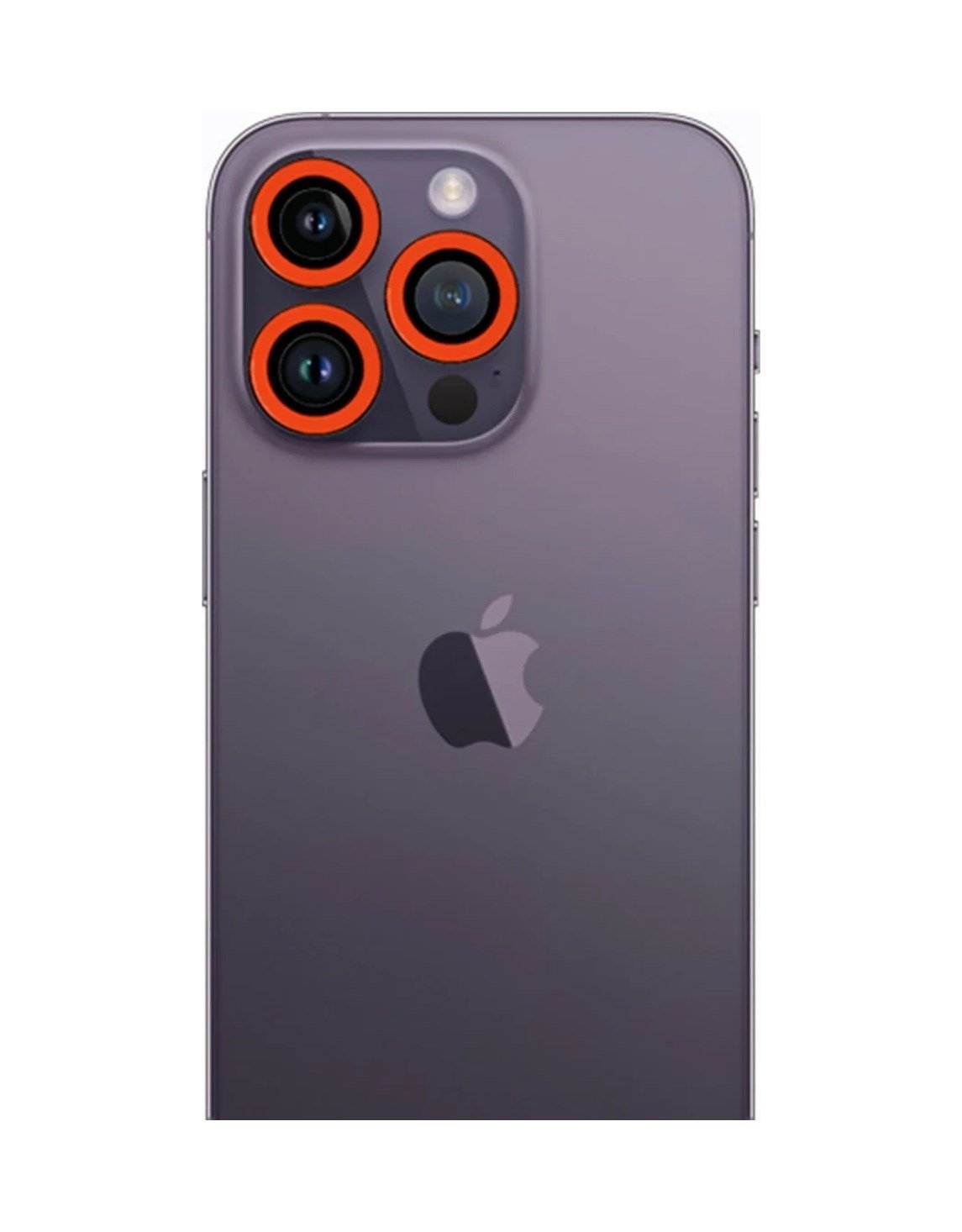 Apple İphone 12 Pro Uyumlu Neon Fosforlu Kamera Lens - Turuncu