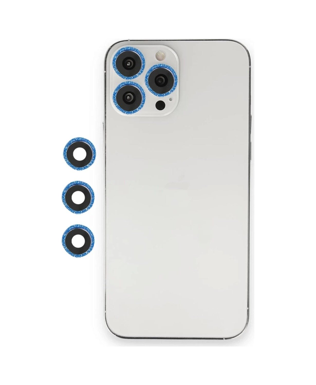 Apple İphone 12 Pro Uyumlu Shine Kamera Lens - Mavi