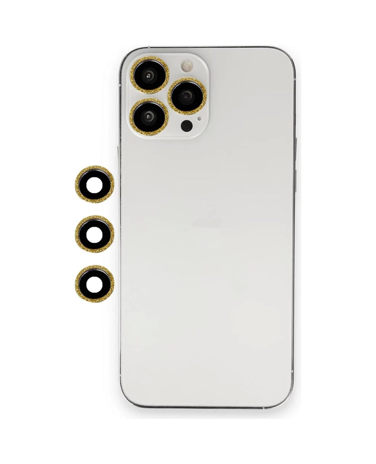 Apple İphone 12 Pro Uyumlu Shine Kamera Lens - Gold