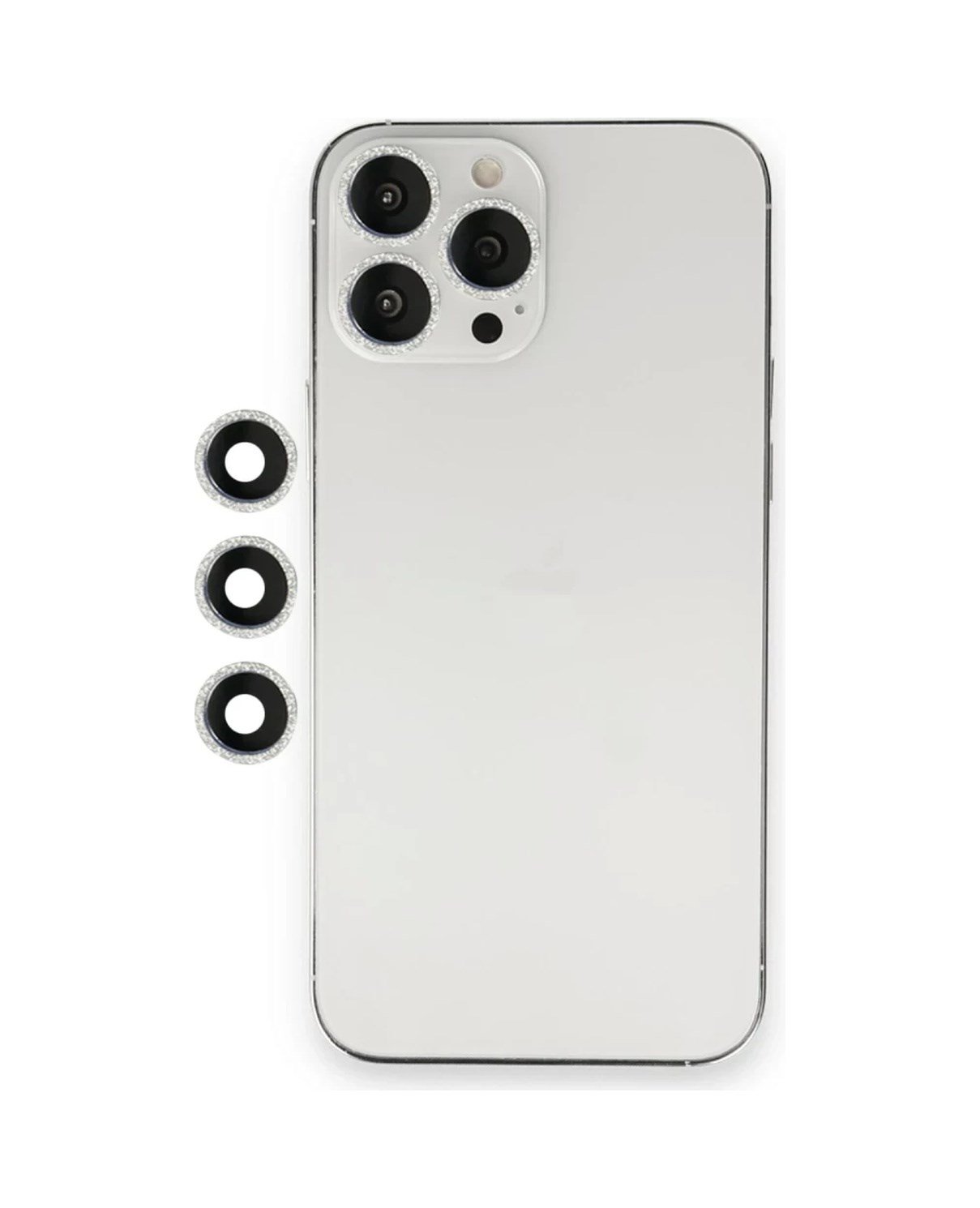 Apple İphone 12 Pro Uyumlu Shine Kamera Lens - Gümüş