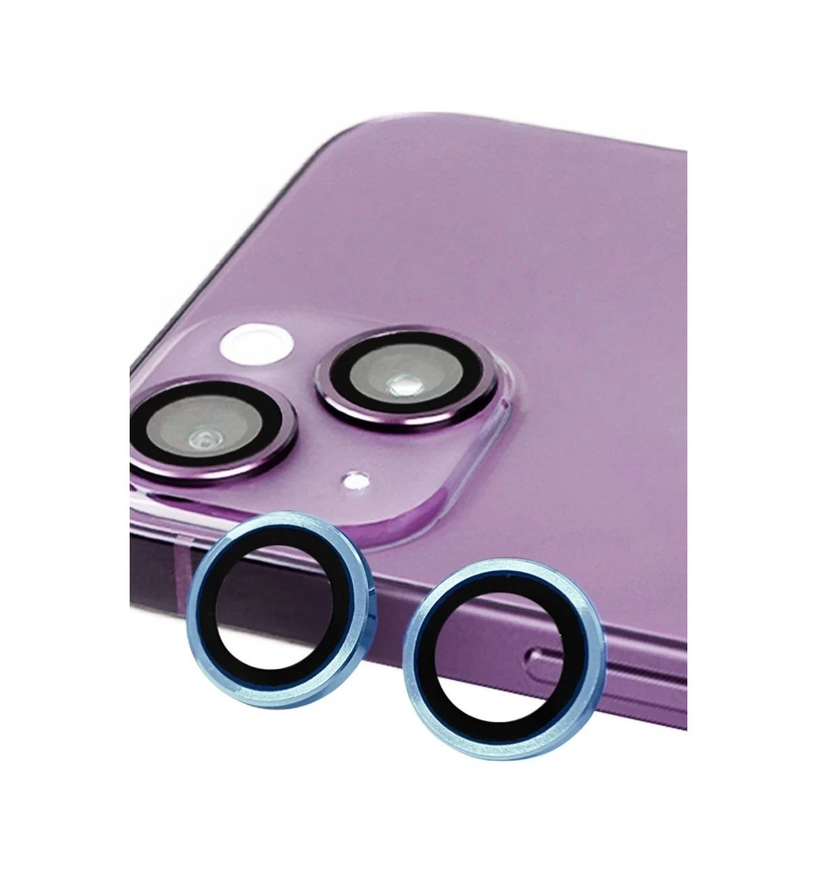 Apple İphone 13 Mini Uyumlu Raze Metal Kamera Lens - Mavi