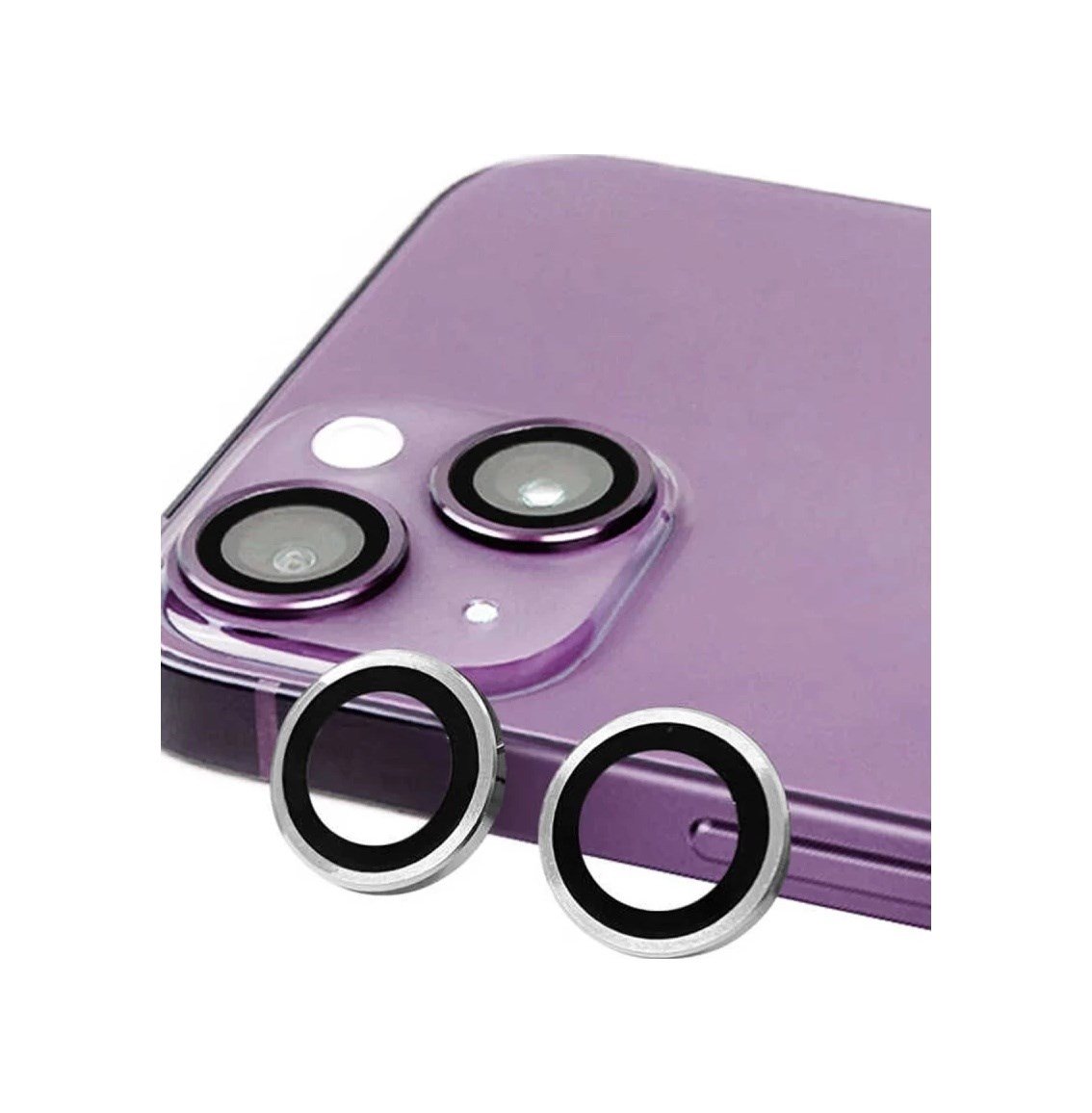 Apple İphone 13 Mini Uyumlu Raze Metal Kamera Lens - Gümüş