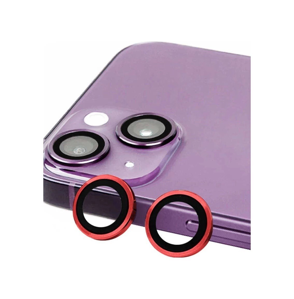 Apple İphone 13 Mini Uyumlu Raze Metal Kamera Lens - Kırmızı