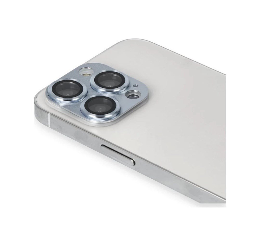 Apple İphone 13 Pro Max Uyumlu Pers Alüminyum Kamera Lens - Sierra Blue