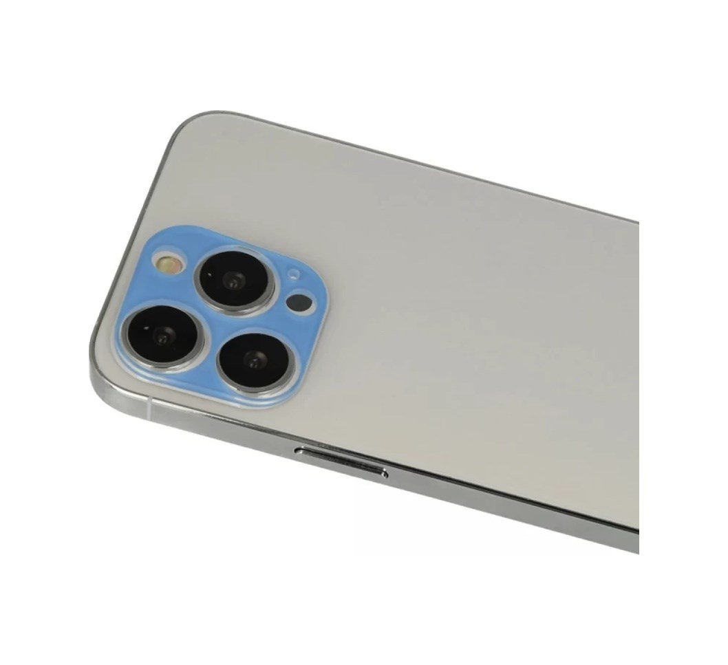 Apple İphone 13 Pro Max Uyumlu Rainbow Kamera Lens Koruma Cam - Mavi