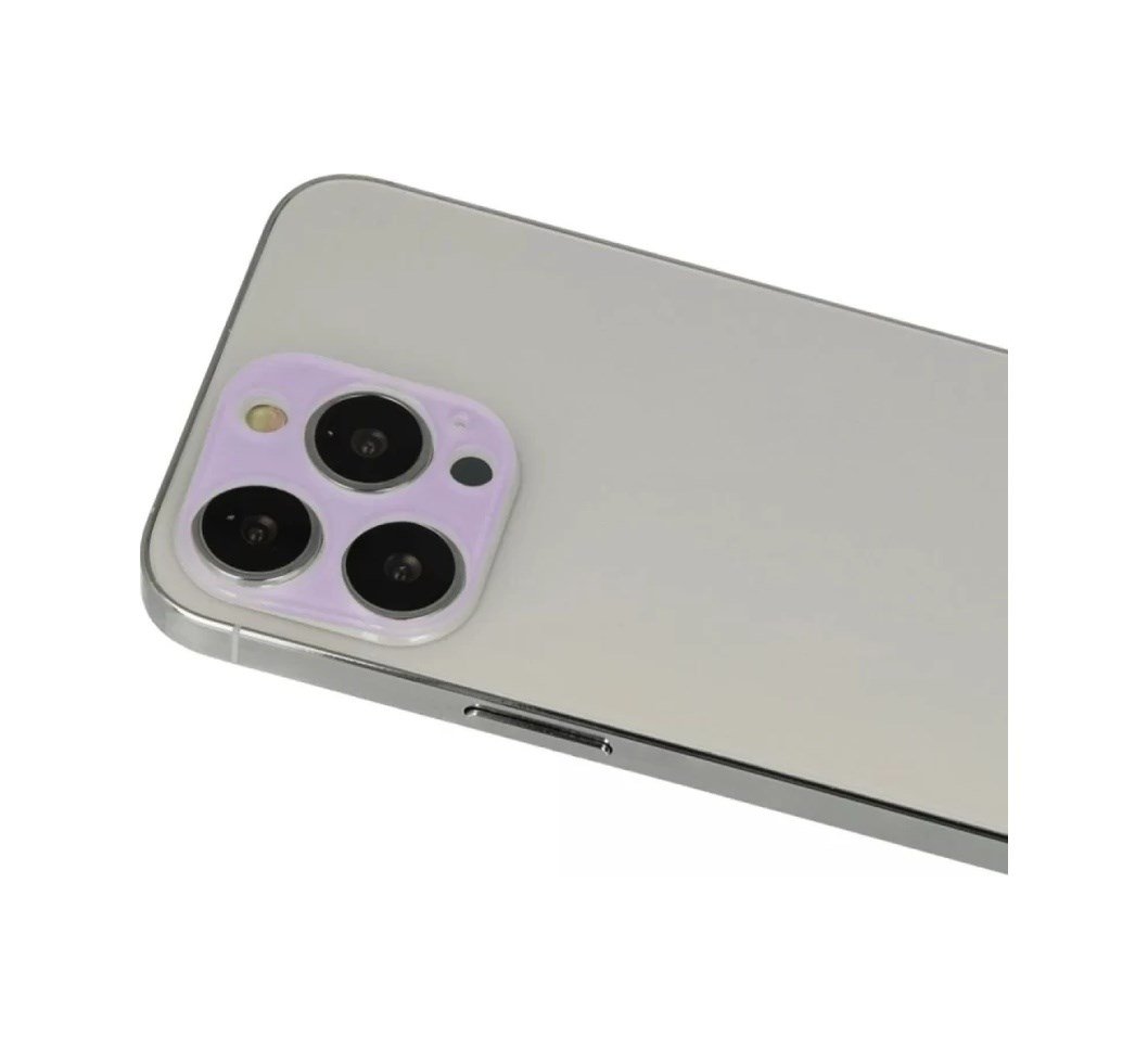 Apple İphone 13 Pro Max Uyumlu Rainbow Kamera Lens Koruma Cam - Mor