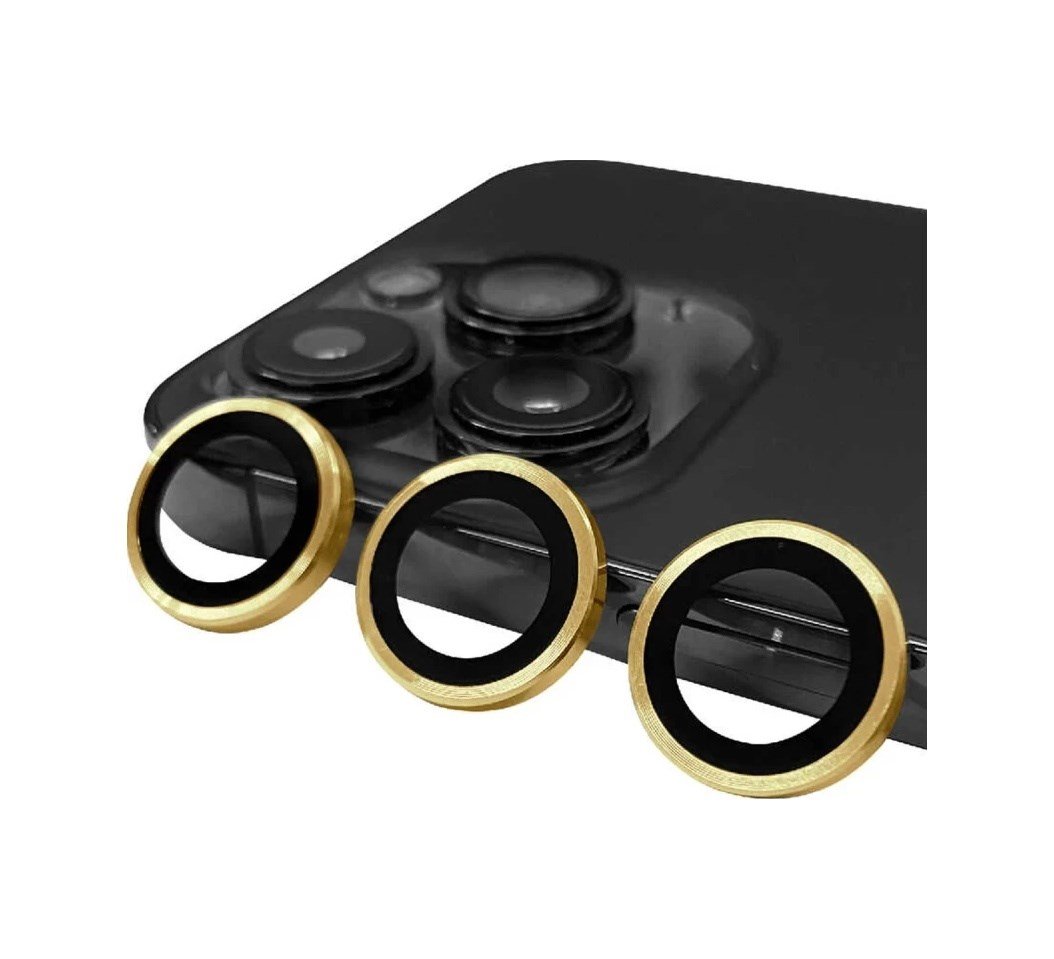 Apple İphone 14 Pro Max Uyumlu Raze Metal Kamera Lens - Gold