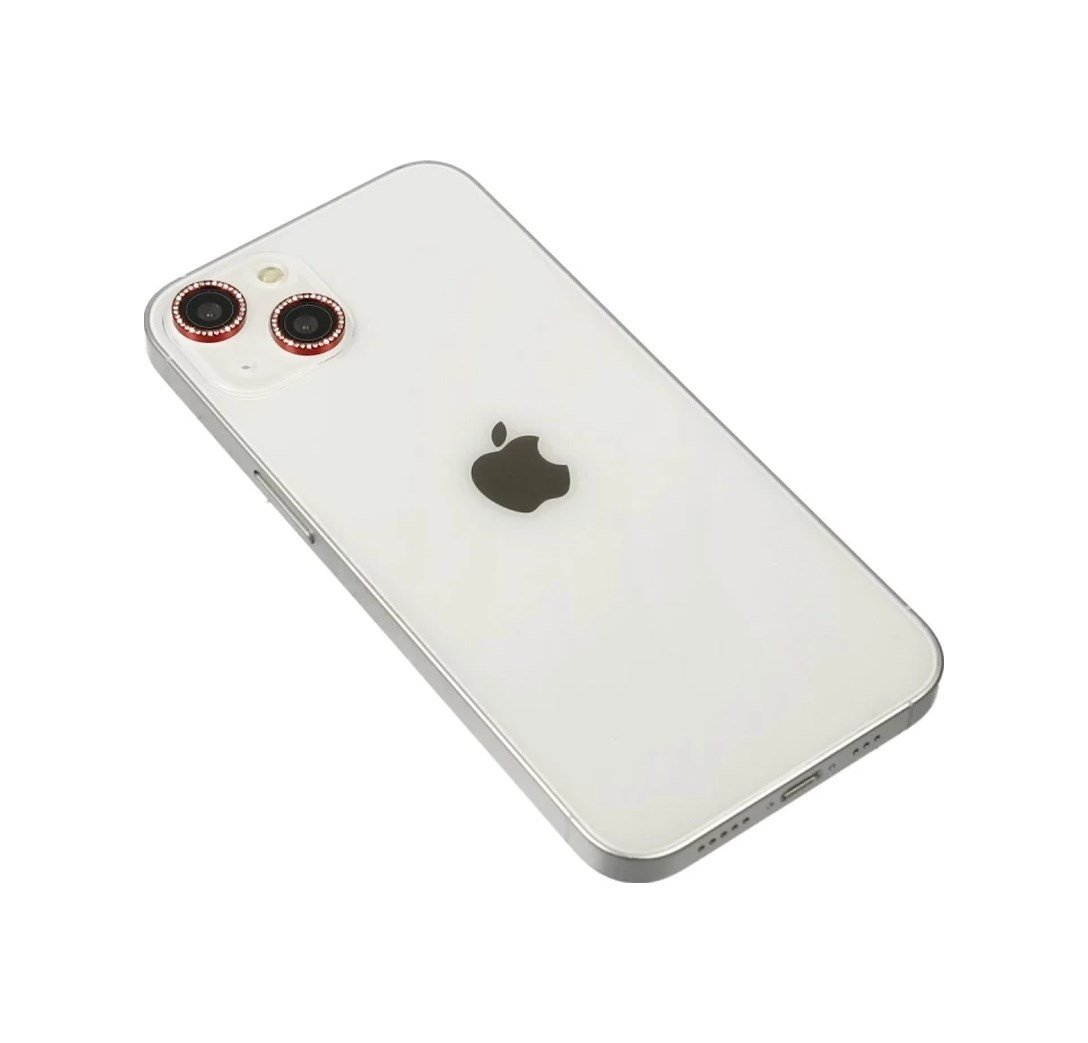 Apple İphone 14 Uyumlu Diamond Kamera Lens - Kırmızı