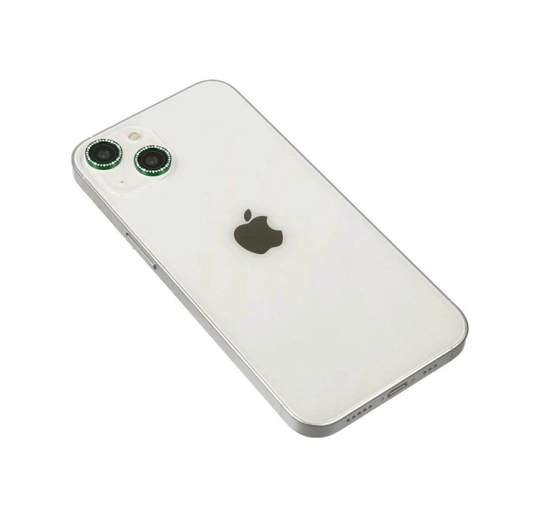 Apple İphone 14 Uyumlu Diamond Kamera Lens - Yeşil