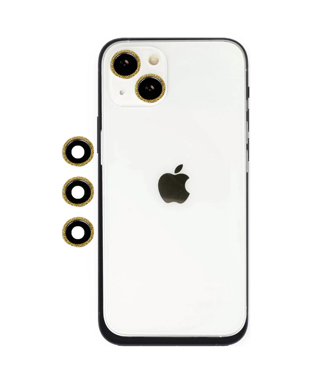 Apple İphone 14 Uyumlu Shine Kamera Lens - Gold