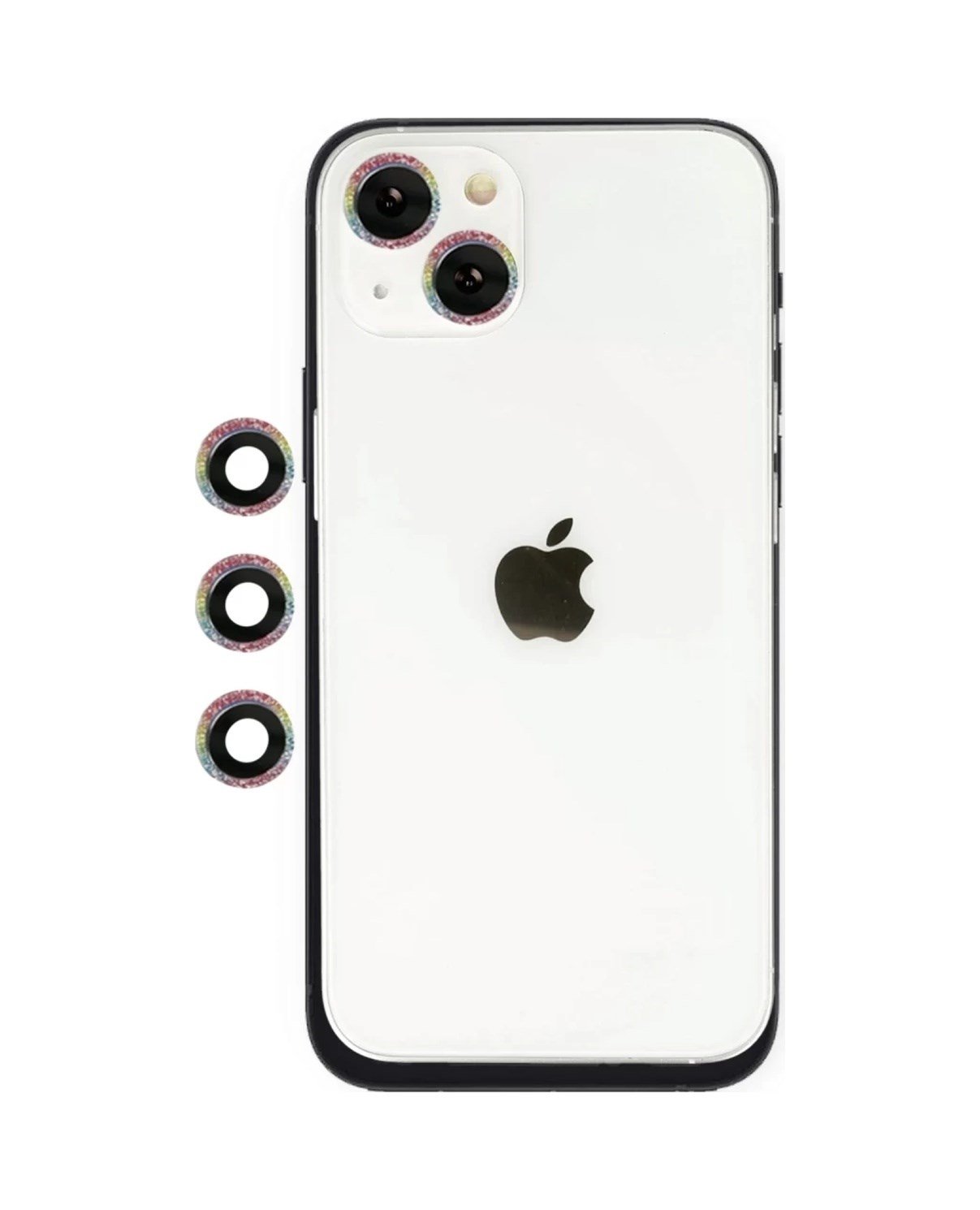 Apple İphone 14 Uyumlu Shine Kamera Lens - Rainbow