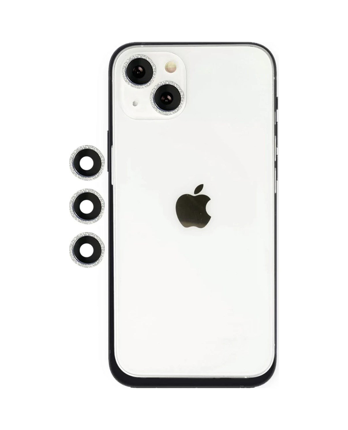 Apple İphone 14 Uyumlu Shine Kamera Lens - Gümüş