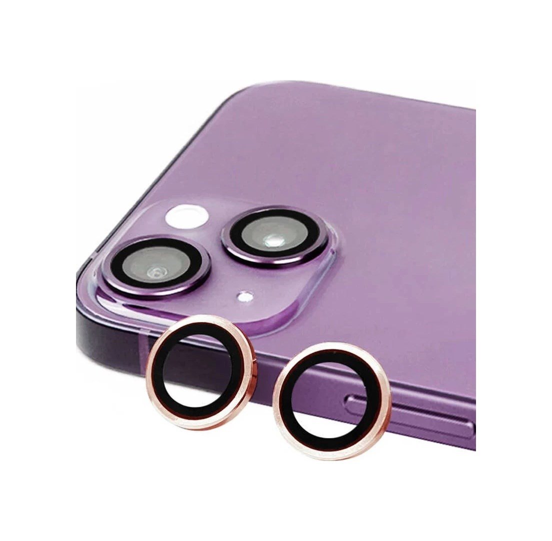 Apple İphone 15 Plus Uyumlu Raze Metal Kamera Lens - Pembe