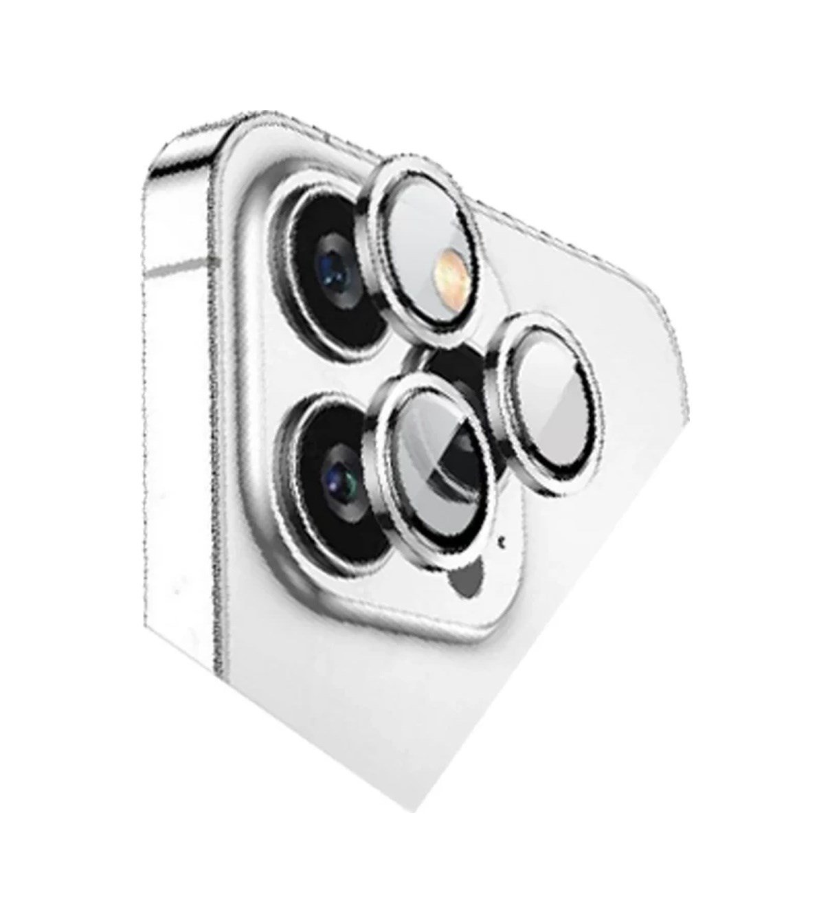 Apple İphone 15 Pro Max Uyumlu Bilvis Titan Kamera Lens - Gümüş