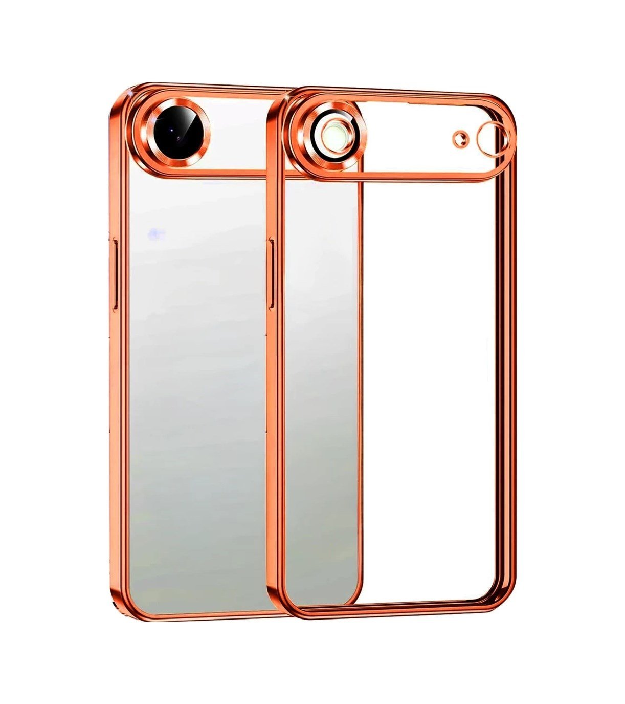 Apple İphone 17 Air Uyumlu Lensli Silikon - Turuncu iPhone 17 Pro
