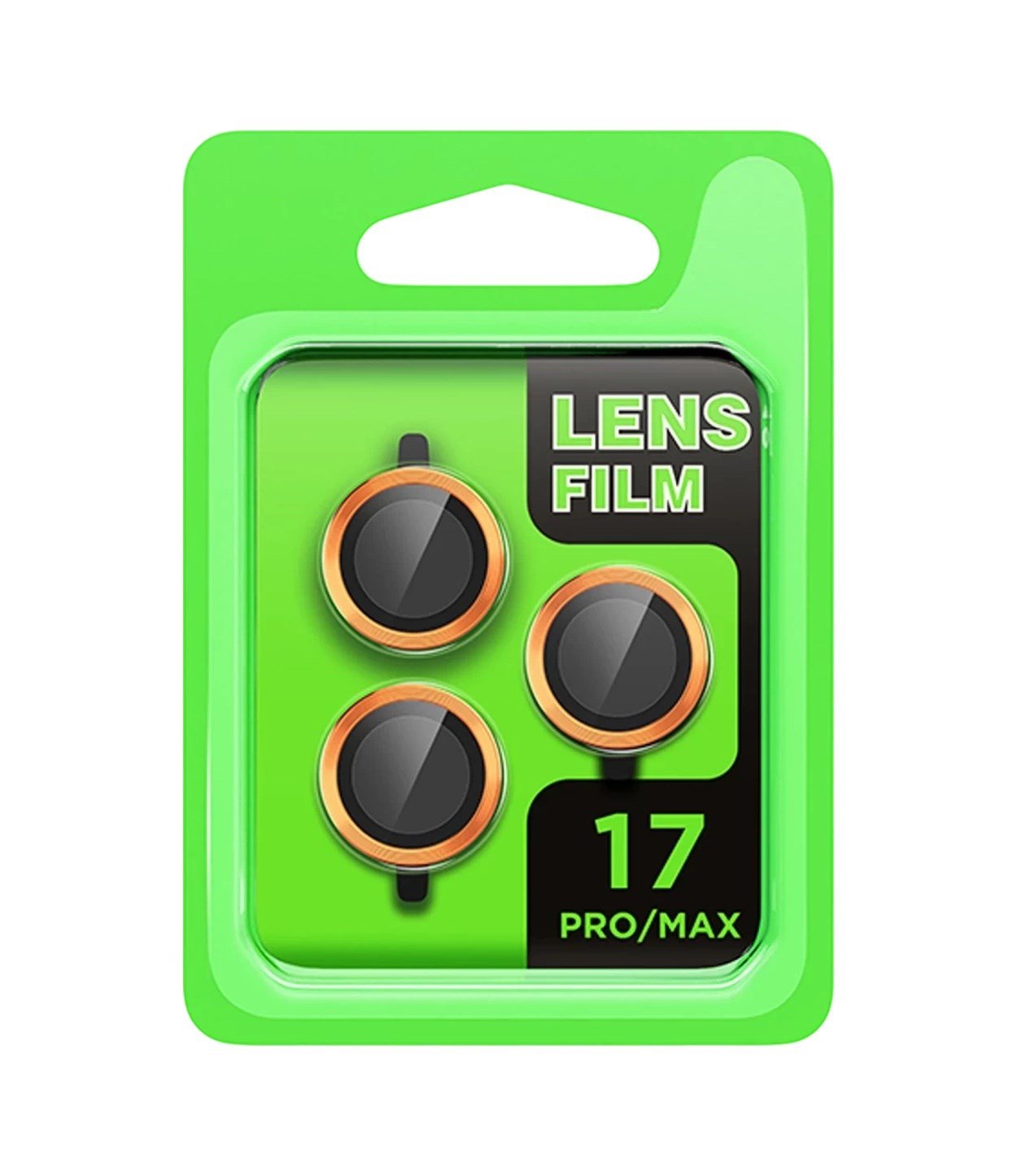 Apple İphone 17 Pro Uyumlu Raze Metal Kamera Lens - Turuncu