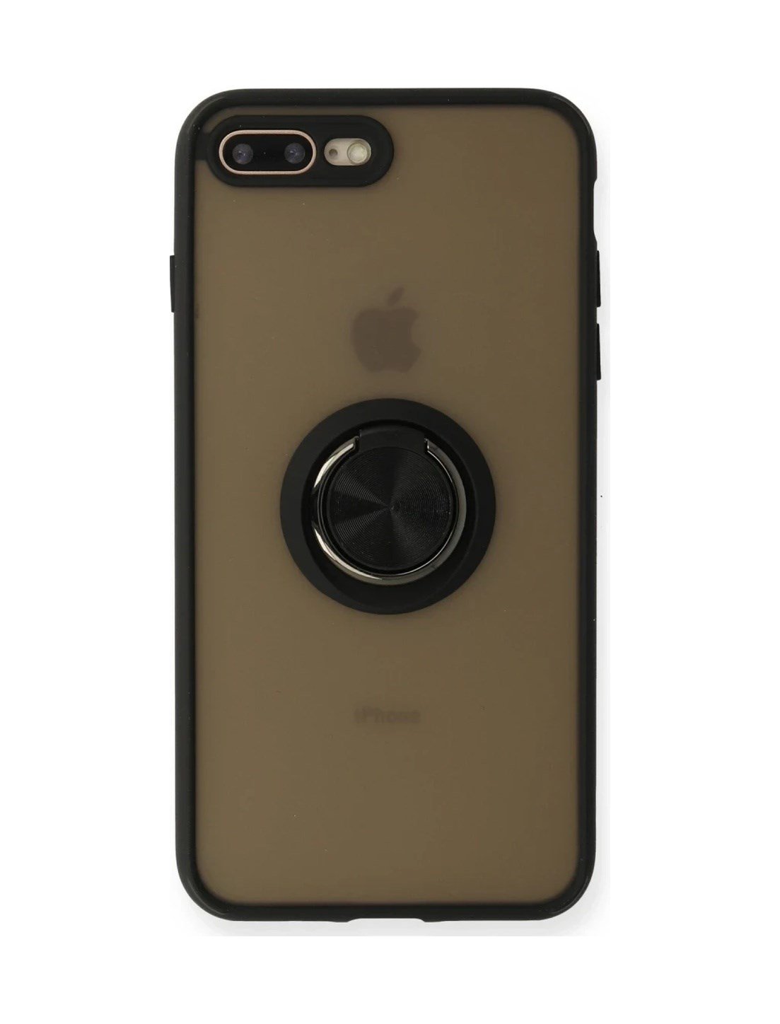 Apple İphone 7 Plus Kılıf Montreal Yüzüklü Silikon Kapak - Siyah 0.2M-Çok Renkli