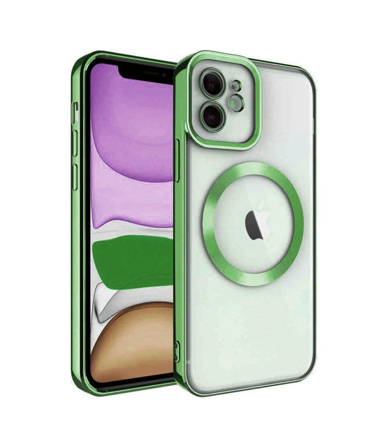 Apple iPhone Uyumlu   11 Kılıf Kross Magneticsafe Kapak - Koyu Yeşil Belirtilmemiş