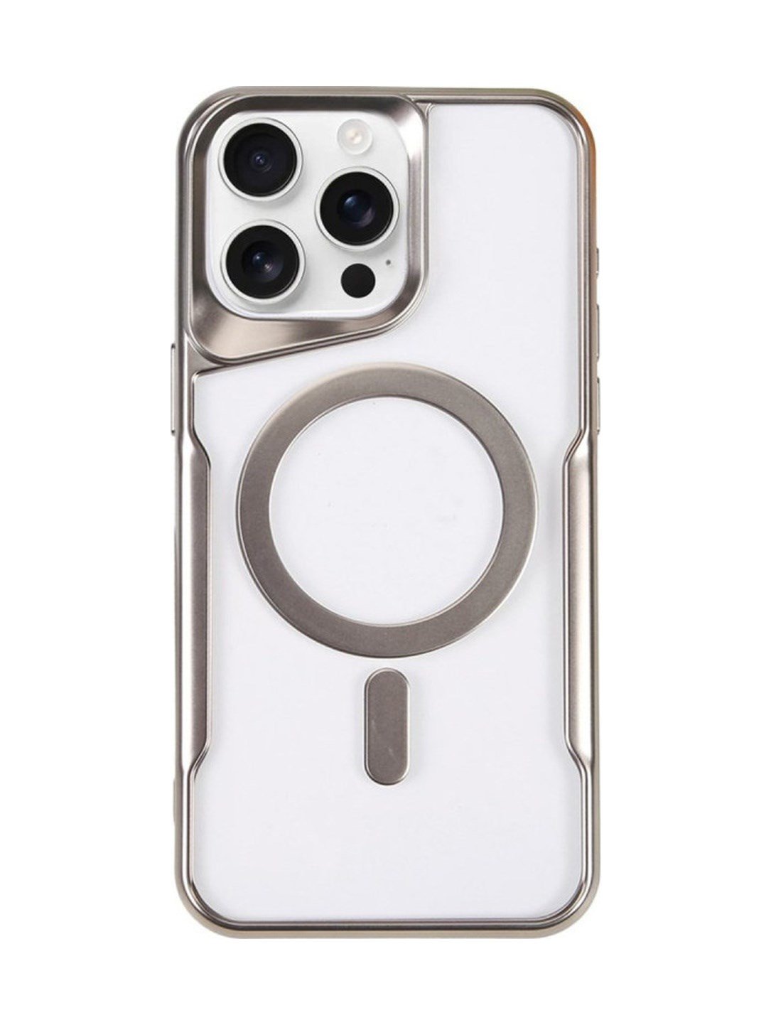 Apple iPhone Uyumlu  11 Pro Max Kılıf Boyi Magsafe Silikon Kapak -  Gümüş Belirtilmemiş