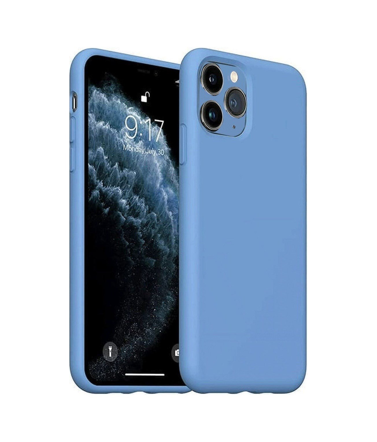 Apple iPhone Uyumlu   11 Pro Max Kılıf Nano İçi Kadife Silikon - Mavi Belirtilmemiş