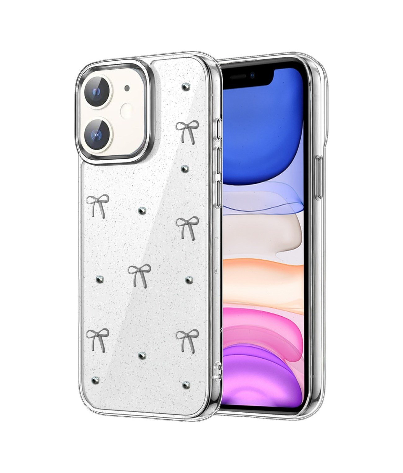 Apple iPhone Uyumlu 12 Fiyonk Desenli  - Kapak  - Desen 5 Belirtilmemiş