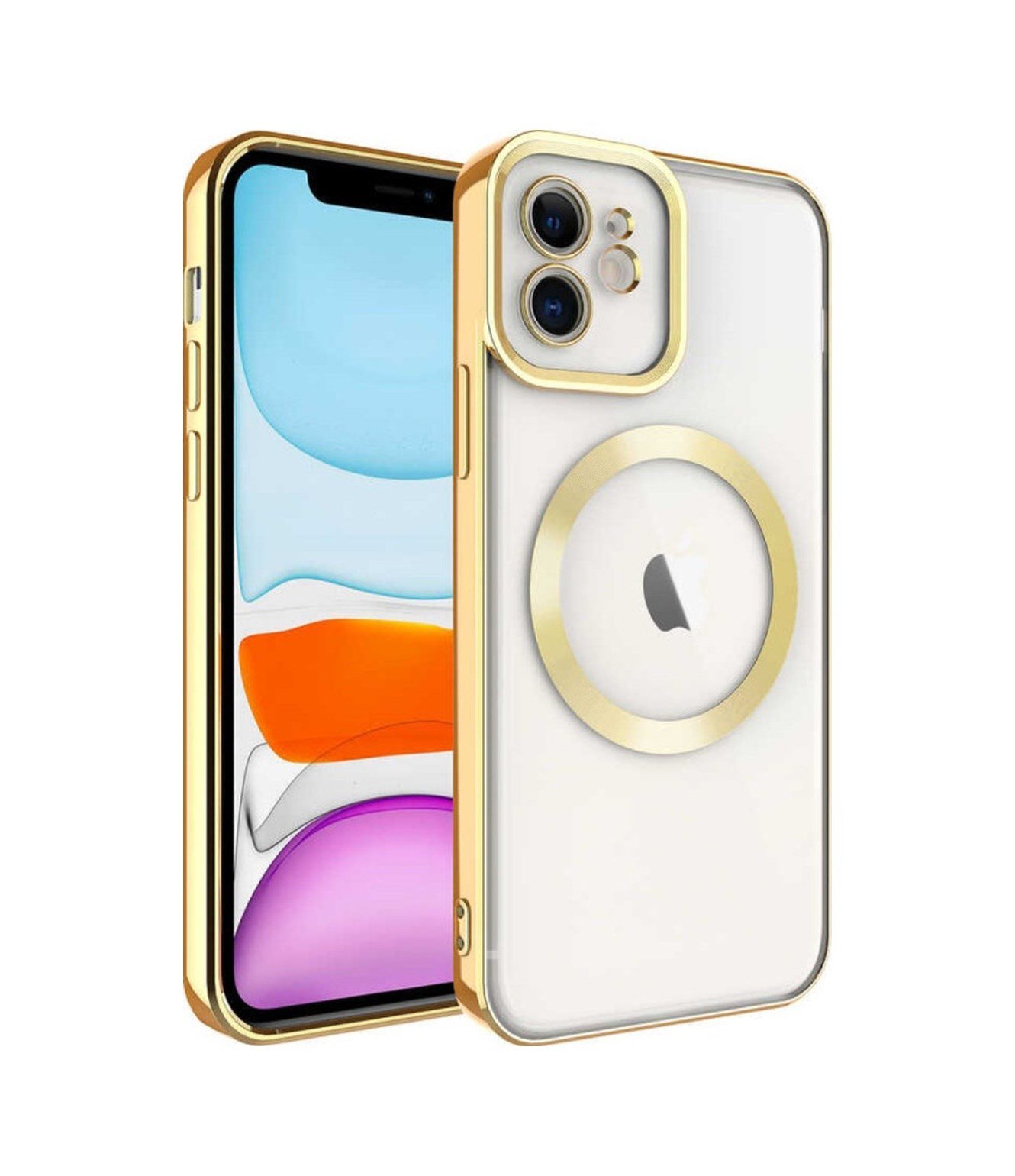 Apple iPhone Uyumlu  12 Kılıf Kross Magneticsafe Kapak -  Gold Belirtilmemiş