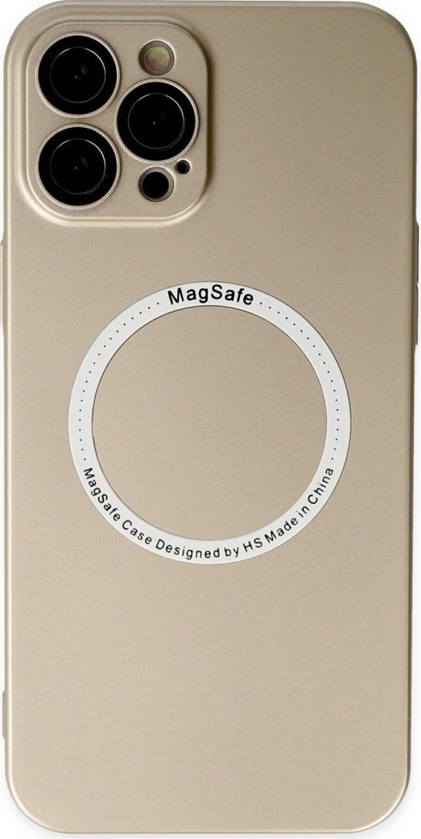 Apple iPhone Uyumlu 12 Pro - Kılıf Jack Magneticsafe Lens Silikon - Gold Belirtilmemiş